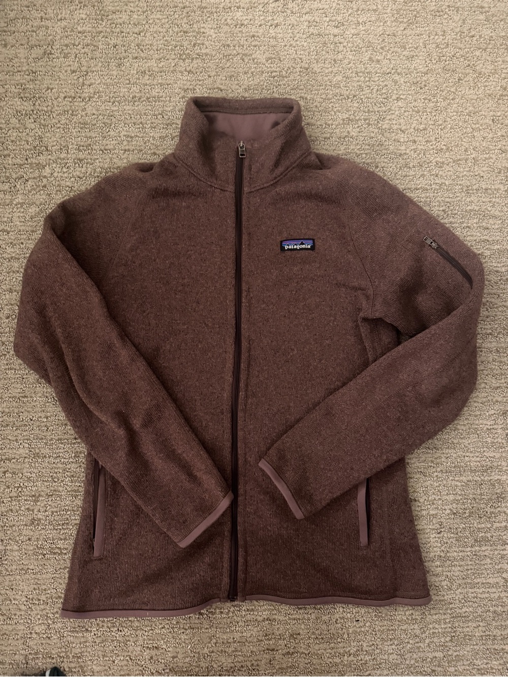 Patagonia Full-Zip Sweatshirt Jacket in deep brown